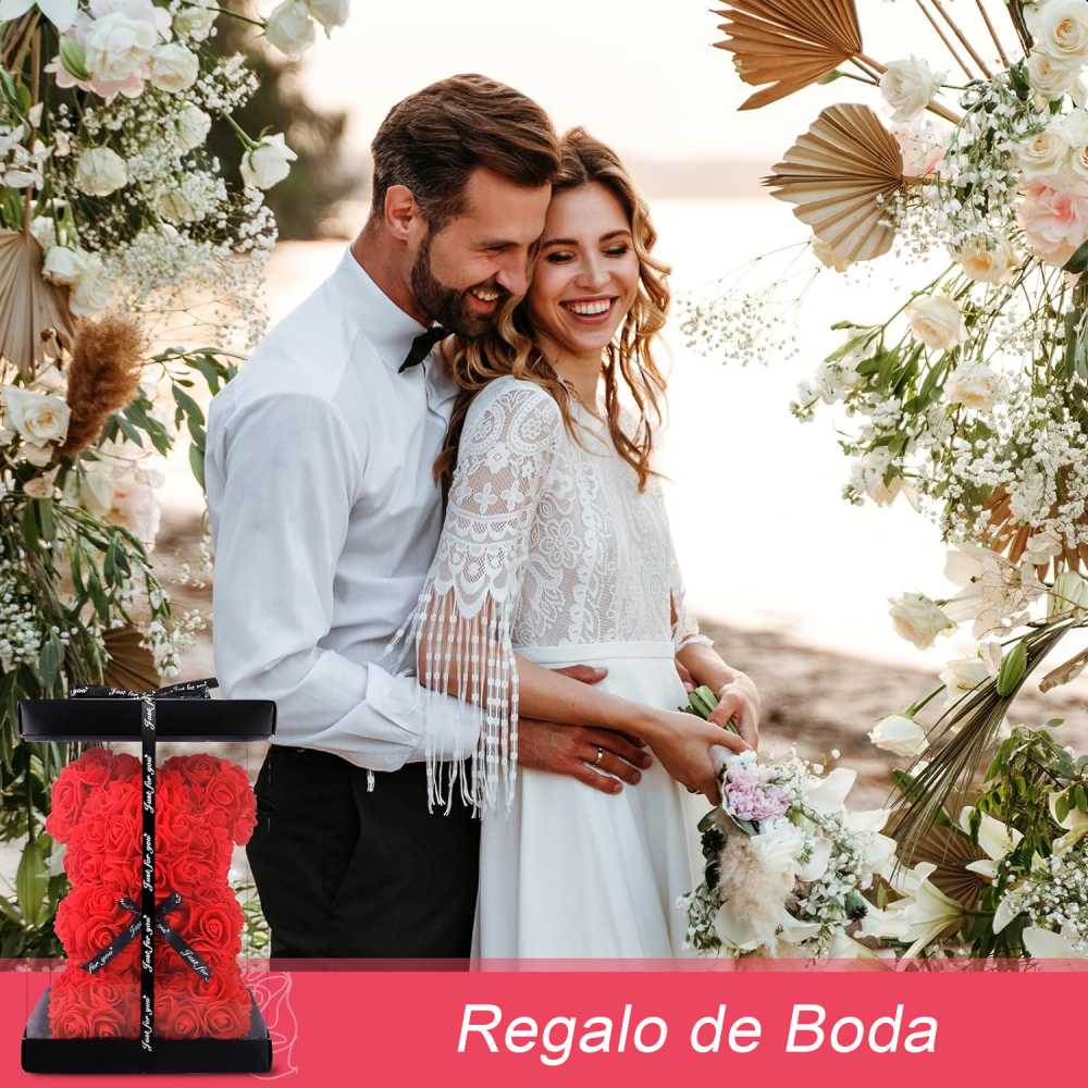 Oso de Rosas Gomaeva con Luz 40cm