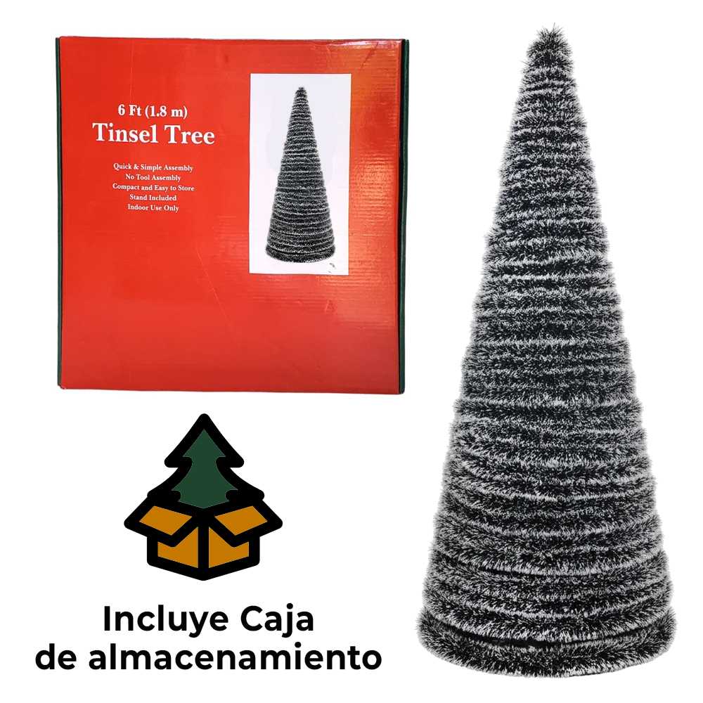 Árbol de Navidad Plegable 150CM Alto 35CM Diámetro