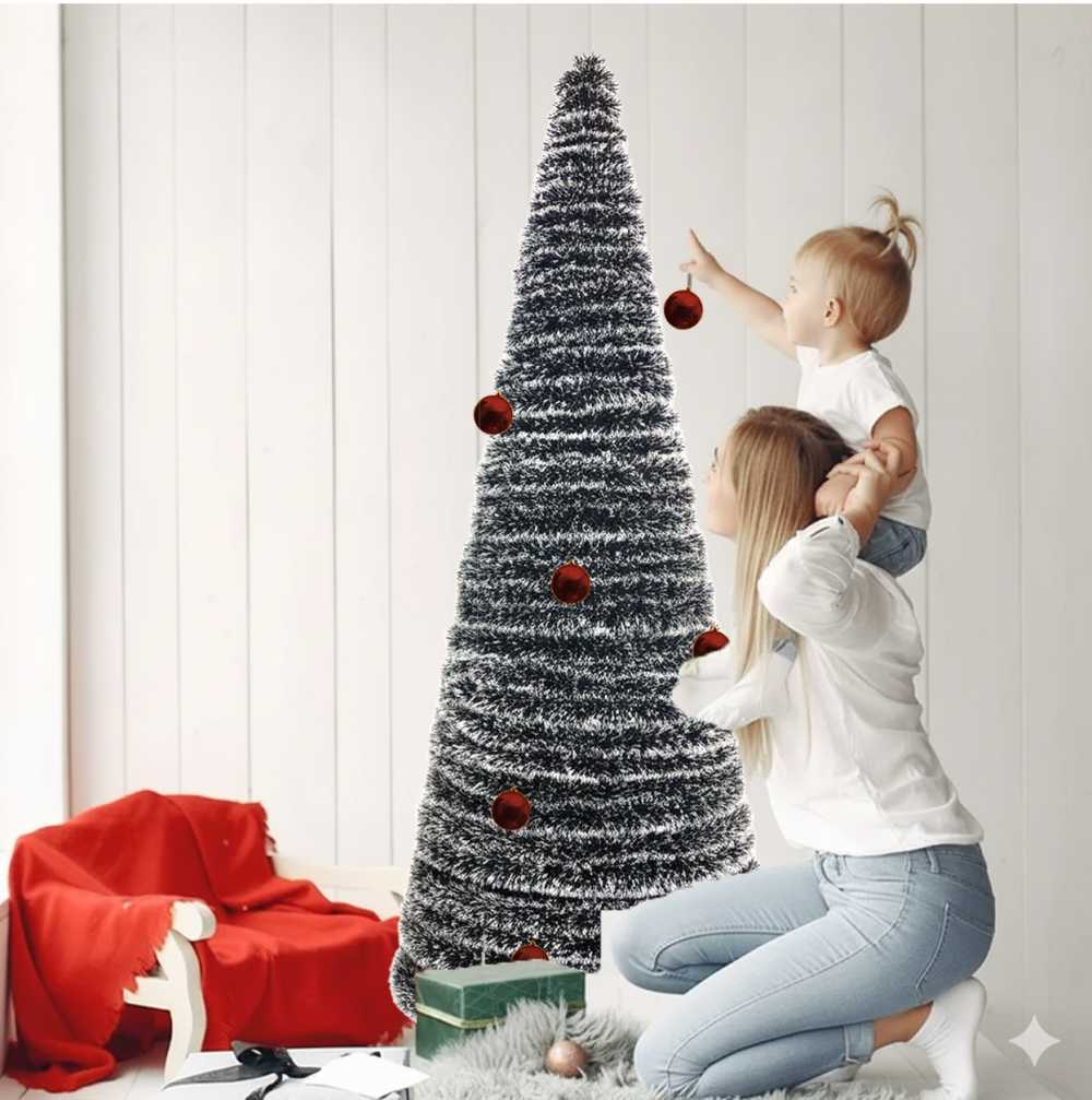 Árbol de Navidad Plegable 150CM Alto 35CM Diámetro