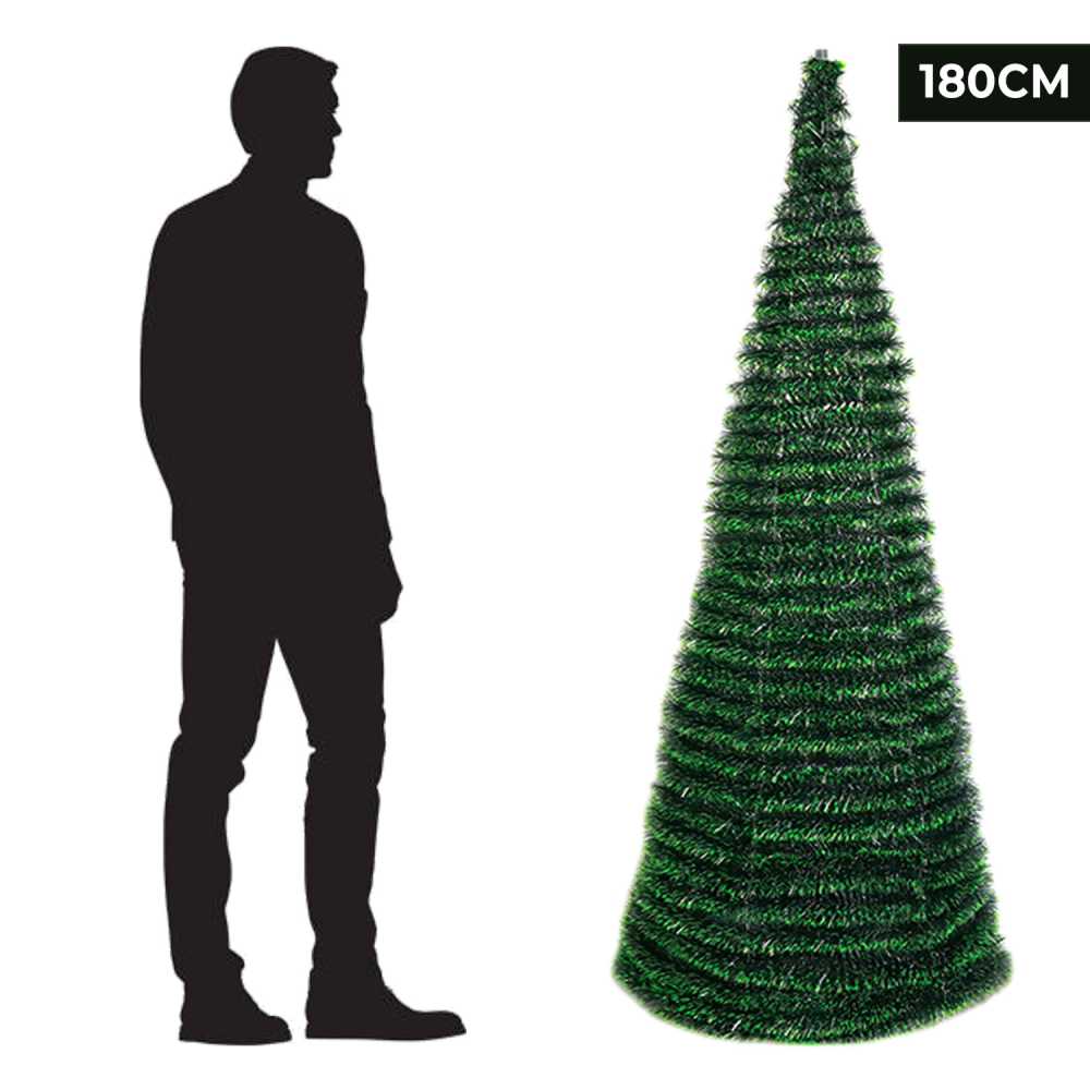 Árbol de Navidad Plegable 150CM Alto 35CM Diámetro