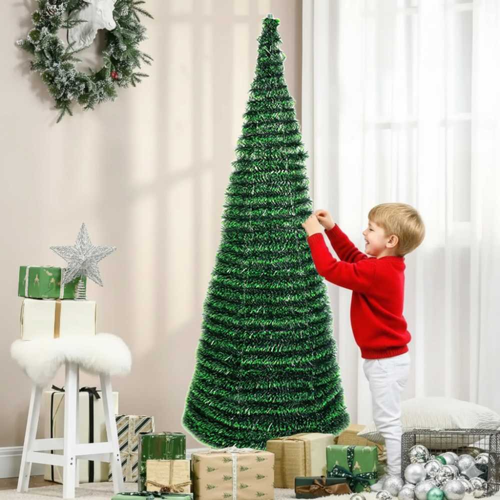 Árbol de Navidad Plegable 150CM Alto 35CM Diámetro