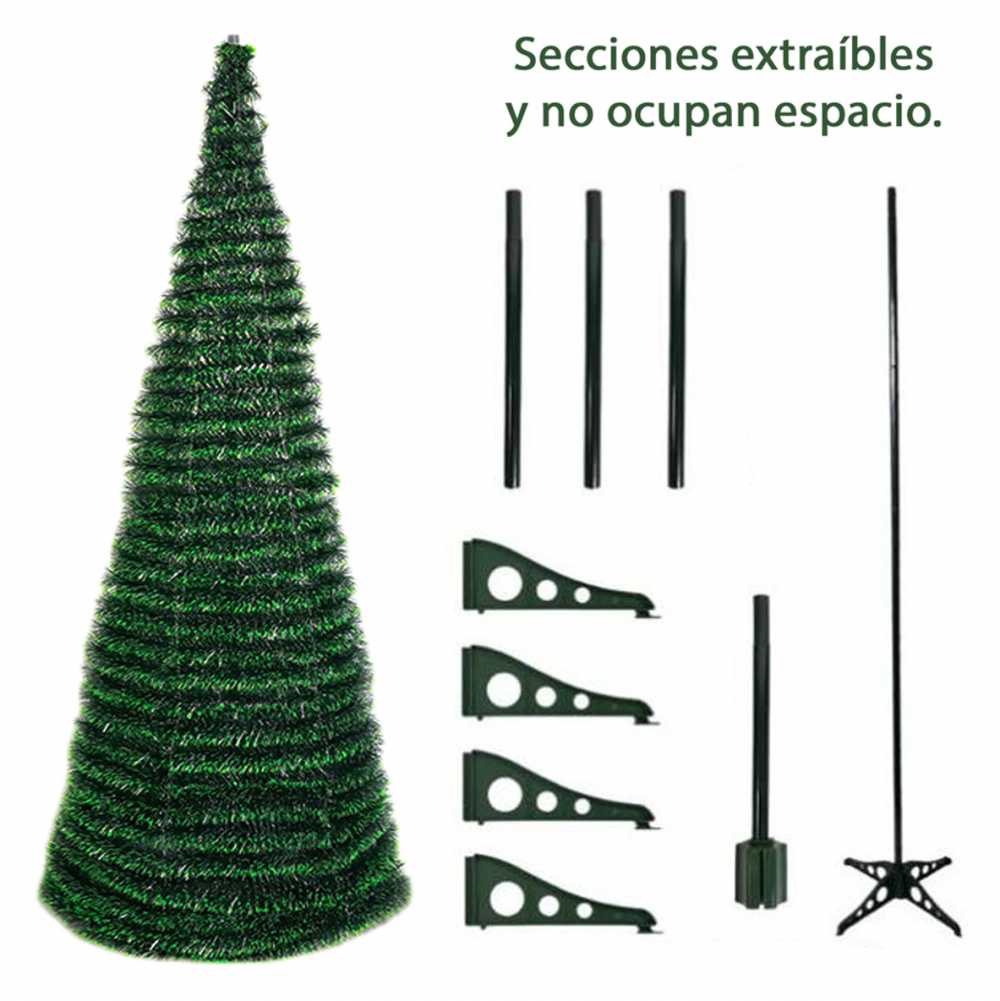 Árbol de Navidad Plegable 150CM Alto 35CM Diámetro