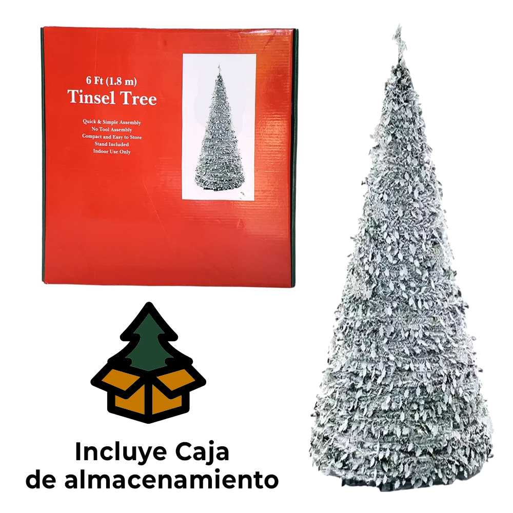 Árbol de Navidad Plegable 150CM Alto 50CM Diámetro